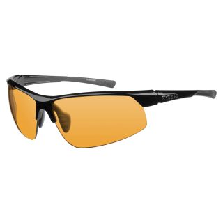 Ryders Mens Saber Gloss Black Orange Lens Sunglasses