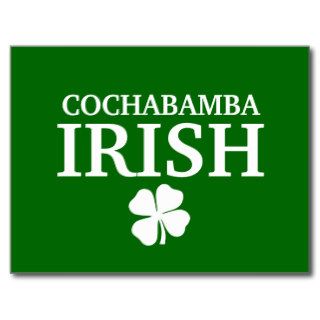 Proud Custom Cochabamba Irish City T Shirt Post Card