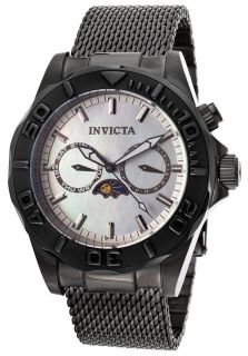 Invicta 80196  Watches,Mens Pro Diver Light Gray MOP Dial Gunmetal Stainless Steel Mesh, Casual Invicta Quartz Watches