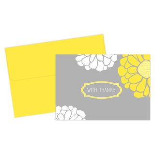 Sunny Flowers Thank You Cards (24 Count)