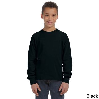 Fruit Of The Loom Fruit Of The Loom Youth Heavy Cotton Hd Long Sleeve T shirt Black Size L (14 16)