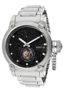 Invicta 11142  Watches,Mens Russian Diver Mechanical Tourbillion Black Dial Stainless Steel, Casual Invicta Mechanical Watches