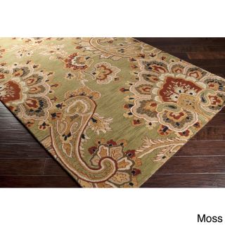 Hand tufted Wool Transitional Paisley Area Rug (5 X 8)