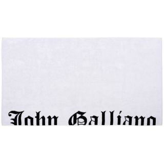 John Galliano Womens Logo Beach Towel   Black and White      Clothing