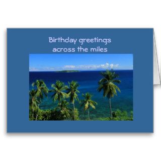 Tropical Island Birthday Card