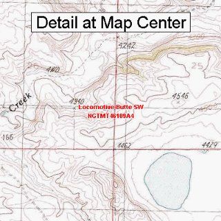 USGS Topographic Quadrangle Map   Locomotive Butte SW, Montana (Folded/Waterproof)  Outdoor Recreation Topographic Maps  Sports & Outdoors
