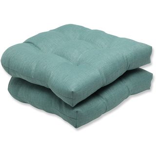 Pillow Perfect Outdoor Green Wicker Seat Cushion (set Of 2)
