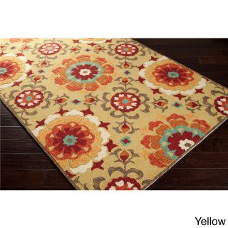 Hand hooked Natalie Contemporary Floral Indoor/ Outdoor Area Rug (8 X 106)
