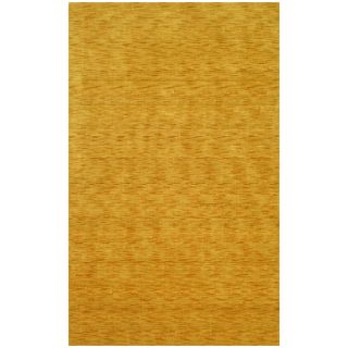 Hand loomed Gold Wool Rug (36 X 56)