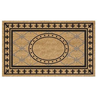 Heavy duty Superscraper Bungalow Design Black/ Grey Coir Doormat