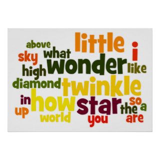 Twinkle, Twinkle Little Star wordart Print