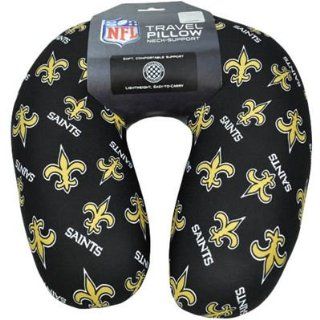 NFL New Orleans Saints Soft Microbead Travel Neck Support Airplane Pillow Black  Sports & Outdoors