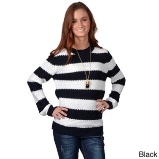 Journee Collection Womens Long Sleeve Striped Knit Sweater