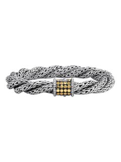Dot Gold & Silver Triple Twist Chain Bracelet by John Hardy