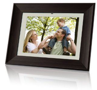 Coby DP712 7 Inch Widescreen Digital Photo Frame with  Player (Woodgrain)  Digital Picture Frames  Camera & Photo