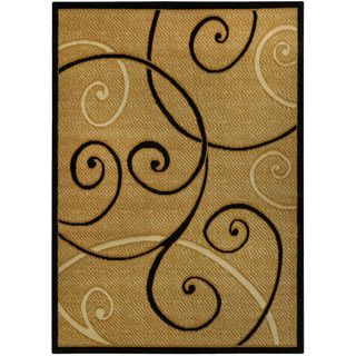 Ephesus Collection Ivory Tribal Filigree Contemporary Area Rug (82 X 910)