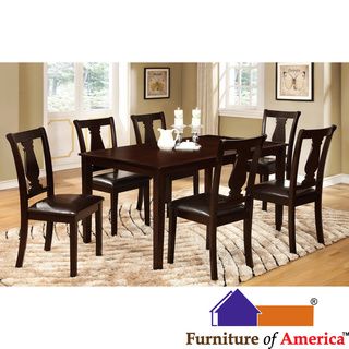 Furniture Of America Furniture Of America Briddle Geo Espresso 7 piece Rectangular Table Dining Set Espresso Size 7 Piece Sets