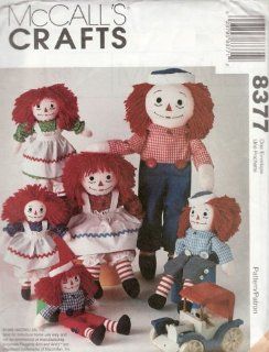 Raggedy Ann & Andy Doll Patterns   McCall's 8377, 5499, 2447, 846 or 713