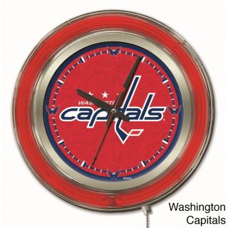 Holland Us Nhl Neon Logo Clock