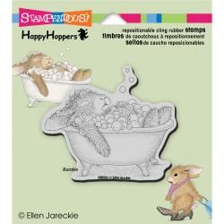 Stampendous Happyhopper Cling Rubber Stamp 3.5 X4 Sheet   Bubble Bath