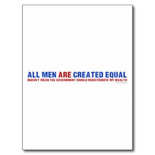 All Men Are Created Equal Postcard