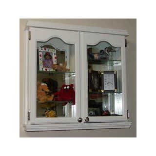 Shop (CC 724DD) Solid Wood Recessed ON the wall Curio Cabinet, 24"H, multiple colors at the  Furniture Store