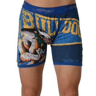 Ed Hardy Mens Lets Go Bulldogs Navy Vintage Boxer Briefs