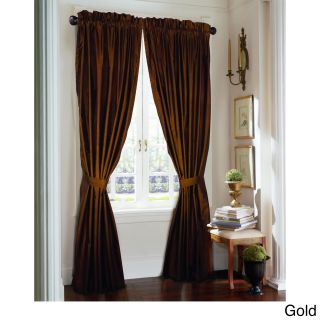 Rose Tree Rose Tree Majesty Faux Silk 84 Inch Curtain Panel Pair Gold Size 50 X 84