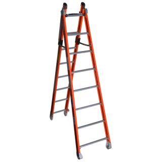 Werner 8 ft Fiberglass 375 lb Type IAA Combination Ladder