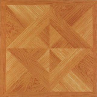 12x12 Light Oak Diamond Parquet Self Adhesive Vinyl Floor Tiles (pack Of 20)