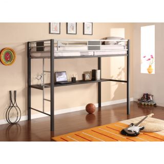 Dorel Home Products Dhp Silver Screen Metal Twin size Loft Bed Black Size Twin