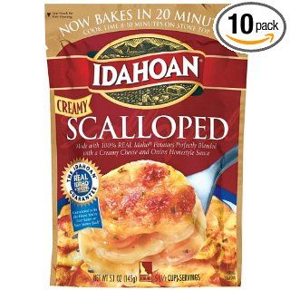 Idahoan Creamy Scalloped Potatoes Mix, 5.1 Ounce Packages (Pack of 10)  Grocery & Gourmet Food