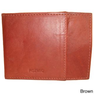Kozmic Kozmic Leather Money Clip Wallet Brown Size Small