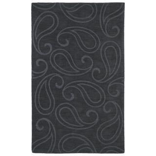 Trends Charcoal Paisley Wool Rug (8 X 11)