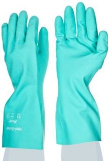 Showa Best 730 Nitri Solve Nitrile Glove, Flock Lined, Chemical Resistant, 15 mils Thick, 13" Length, X Large (Pack of 12 Pairs) Chemical Resistant Safety Gloves