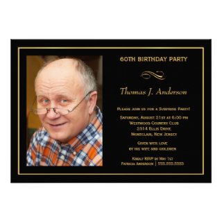 60th Birthday Party Invitations   Add your photo