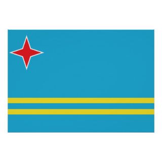 Aruba Flag Print