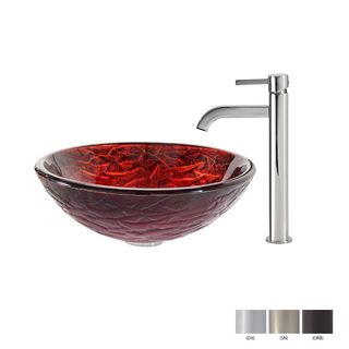 Kraus Nix Glass Vessel Sink And Ramus Faucet