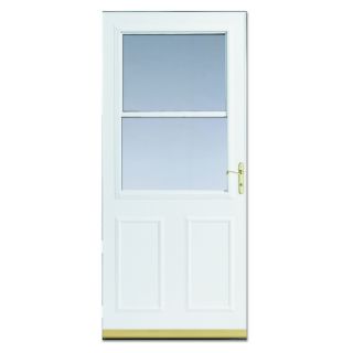 Pella White Olympia High View Safety Storm Door (Common 81 in x 30 in; Actual 80.68 in x 31.28 in)
