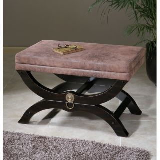 Hartman Pink Taupe Faux Leather Bench