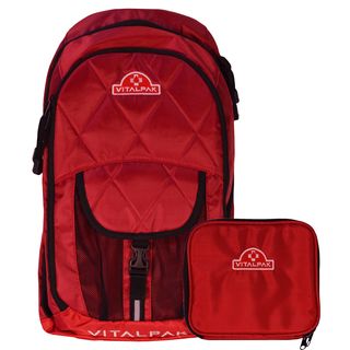 Vitalpak Medical Backpack With Removable Snap in Essentials Kit (red)