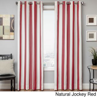 Softline Home Fashions Sunbrella Cabana Stripe Indoor/outdoor Curtain Panel Natural Size 52 x 84