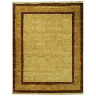 Safavieh Hand knotted Ganges River Ivory/ Gold Wool Rug (6 X 9)
