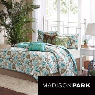 Madison Park Madison Park Barbados 6 piece Coverlet Set Green Size Full  Queen