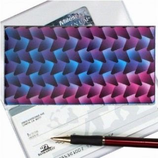 Lenticular Check Book Cover, 3D CONES, BLUE R 111 CBC Clothing