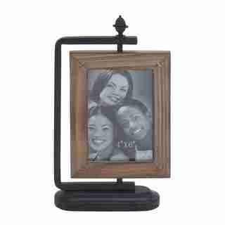 Benzara Natural Wood Photo Frame With Traditional Styling Brown Size 12x12