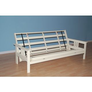 Kodiak Furniture Beli Mont Multi flex Futon Frame In Antique White Wood (mattress Not Included) White Size Full