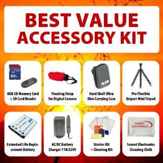 Best Value Accessory Kit Package Olympus Stylus 720 sw Stylus sw 725 Stylus 770 Stylus 790 SW Stylus 850 sw Stylus 1050 SW tough 3000 Point and Shoot Digital Cameras Includes 8GB SDHC Memory Card, USB Card Reader, Extended Life Olympus LI42B Replacement Ba