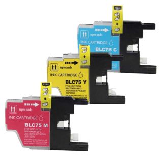 Brother Lc75 Cyan, Yellow, Magenta Compatible Ink Cartridge (remanufactured) (pack Of 3)