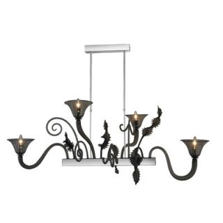 Oggetti Fenice 4 Light Chandelier 35 FENICE13 Finish Clear